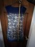 109°F Floral Blue Ivory Casual Dress Size XS - photo 3