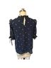 CeCe 100% Poly Chiffon Floral Blue Green Short Sleeve Blouse Size S - photo 2