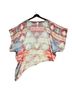 Chico's 100% Polyester Graphic Blue Red Orange Poncho Size M - photo 1