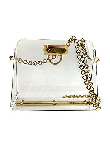 Salvatore Ferragamo Salvatore Ferragamo Gancini Clear Gold Hardware Plastic Chain Shoulder Bag for Women (view 2)
