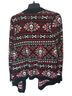Social Collision Fair Isle Red Black White Cardigan Size S - photo 2