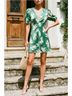 STAUD 100% Polyester Green White Cocktail Dress Size 2 - photo 6