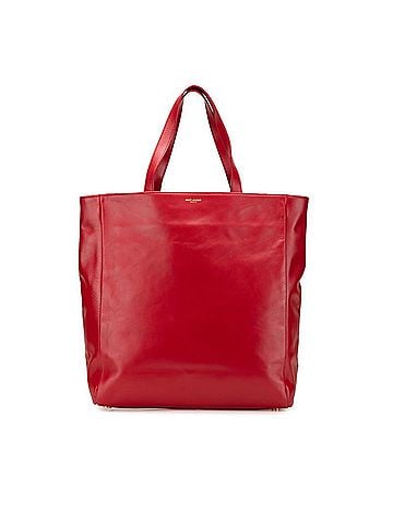 Saint Laurent Saint Laurent Reversible Tote Bag 318340 Red Leather Suede Women's SAINT LAURENT (view 1)