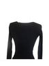 L Space Camo Solid Black Long Sleeve Top Size XS - photo 4