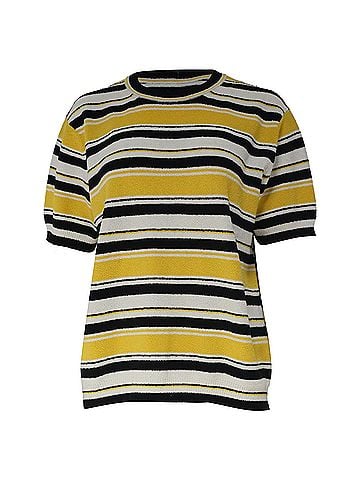 Marc Jacobs Marc Jacobs Striped Crewneck Sweater Top in Multicolor Cotton (view 1)