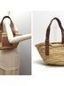 Loewe 100% Leather Brown Loewe Raffia Basket Bag (Small) One size - photo 3
