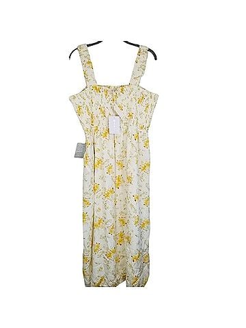 WAYF Rashida Smocked Midi Sundress Casual Dress (view 2)