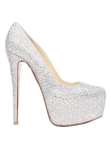 Christian Louboutin Christian Louboutin Daffodile Strass 160 silver crystal platform pumps EU37.5 (view 1)