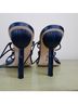 Cult Gaia 100% Leather Blue Heels Size EU 39 - photo 8
