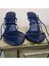 Cult Gaia 100% Leather Blue Heels Size EU 39 - photo 5