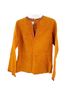 Spiegel 100% Leather Orange Long Sleeve Top Size 6 - photo 1