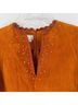 Spiegel 100% Leather Orange Long Sleeve Top Size 6 - photo 3