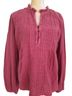 Eze Sur Mer 100% Cotton Pink Long Sleeve Blouse Size M - photo 1