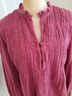 Eze Sur Mer 100% Cotton Pink Long Sleeve Blouse Size M - photo 5