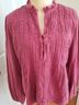 Eze Sur Mer 100% Cotton Pink Long Sleeve Blouse Size M - photo 7