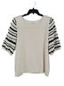 Chico's Stripes Ivory Black Pullover Sweater Size XL - photo 1