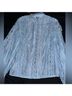 Endless Rose 100% Polyester Aztec Or Tribal Print Blue Long Sleeve Blouse Size S - photo 7