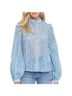 Endless Rose 100% Polyester Aztec Or Tribal Print Blue Long Sleeve Blouse Size S - photo 1