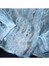 Endless Rose 100% Polyester Aztec Or Tribal Print Blue Long Sleeve Blouse Size S - photo 4