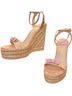 LoveShackFancy Floral Multi Color Wedges Size 9 1/2 - photo 1