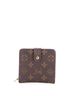 Louis Vuitton 100% Coatead Canvas Brown Compact Zippe Wallet Monogram Canvas One size - photo 1
