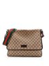 Gucci 100% Canvas Plain Brown Web Strap Flap Messenger GG Canvas Medium One size - photo 1
