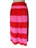 J.Crew 100% Polyester 100% Polyester Stripes Red Pink Casual Skirt Size 4X - photo 6