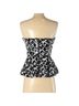Guess 100% Polyester Animal Print Black White Sleeveless Blouse Size S - photo 2