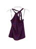 Ann Taylor 100% Polyester Stripes Blue Red Sleeveless Top Size S - photo 1
