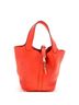 Hermès 100% Leather Orange Picotin Lock Bag Clemence PM One size - photo 1