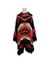 Ralph Lauren 100% Wool Aztec Or Tribal Print Black Red Brown Tan Poncho One size - photo 1