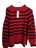 Liz Claiborne Stripes Red Black Pullover Sweater Size 14 - photo 1