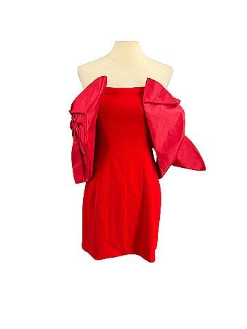 Toccin Bow Sleeve Mini Cocktail Dress (view 2)