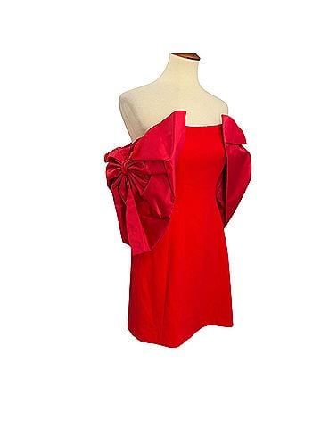 Toccin Bow Sleeve Mini Cocktail Dress (view 1)
