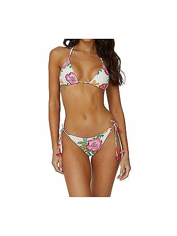 PQ Swim Mita Embroidered Tie Bikini Bottoms (view 2)