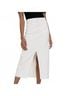FRAME Solid White Midaxi Angled Seam Raw After Skirt Size 32 waist - photo 3