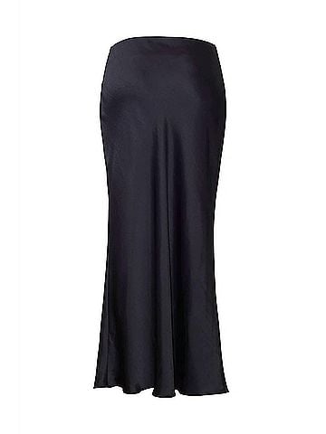 Burgess Hadley Satin Midi Skirt (view 2)