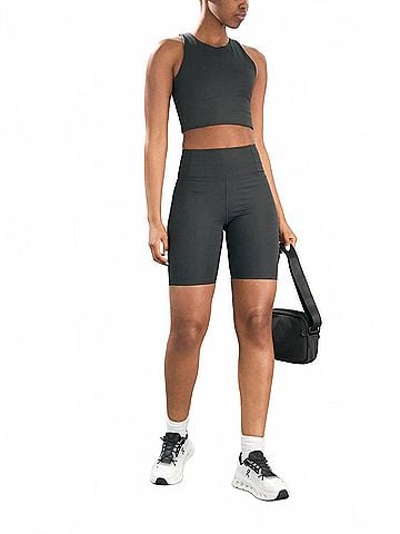 Girlfriend Collective Rib High-Rise Bike Short (view 2)