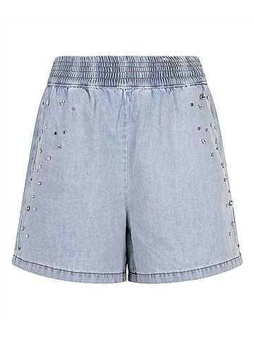 ESQUALO Women's Embellished Jean Short (view 1)