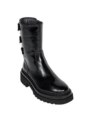Homers Golva Leather Flat Ankle Boots (view 2)