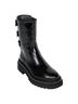 Homers Black Golva Leather Flat Ankle Boots Size EU 35 - photo 2