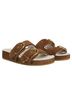 Veronica Beard Brown Prue Shearling Buckle Sandal Size 5 - photo 2