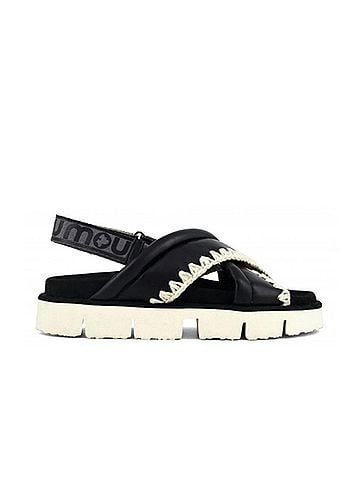 Mou Women's Bio Criss-Cross Leather Sandals (view 1)