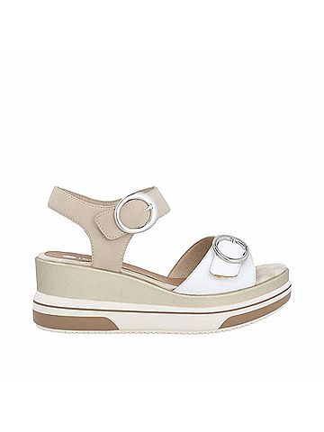 Remonte Women's Sabine 54 Weiss Two Tone Perle Wedge Sandal (view 1)