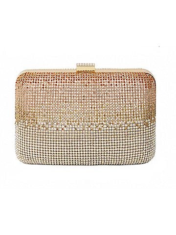 Whiting & Davis Harlow Ombre Crystal Minaudiere Bag (view 1)
