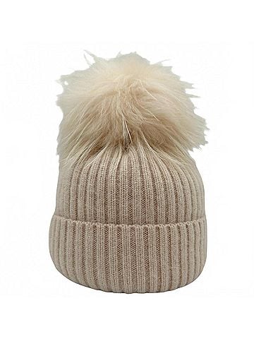 Linda Richards Women's Angora Wool Pom Hat (view 1)