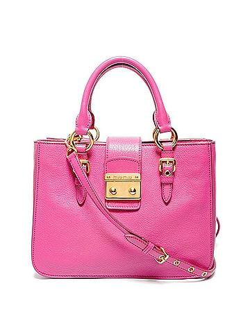 Miu Miu Miu Miu Miu Madras Leather 2-Way Shoulder Bag, Pink (view 1)