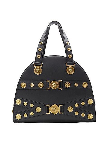 Versace Versace Tribute gold Medusa stud bondage bowling shoulder bag (view 1)