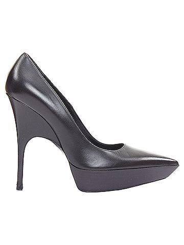 Balenciaga Balenciaga Chevreau Brilliant black calf leather sculpted platform pumps EU37 (view 1)