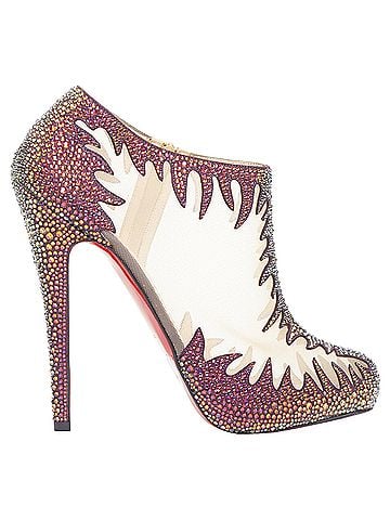 Christian Louboutin Christian Louboutin Marale Boot 140 Suede Vulcano strass crystal mesh EU38 (view 2)